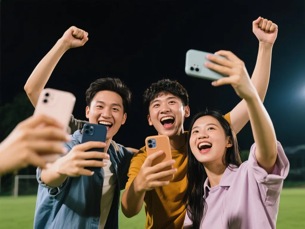 体验weilai体育的年轻用户欢庆时刻